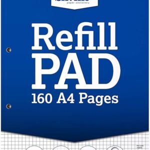 Silvine Blue Graph Refill Pad A4 - 160 Pages (Code: A4RPB)