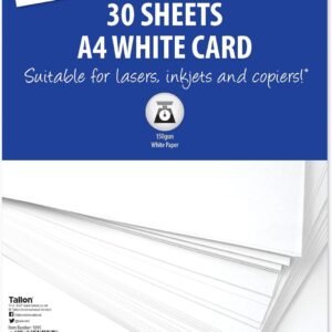 Just Stationery A4 White Card - 150gsm (30 Sheets, Model No: 5095)