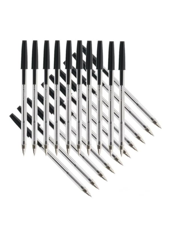 Q-Connect Medium Nib Black Ballpoint Pens (0.7mm, Pack of 20, Product Code: KF34042)