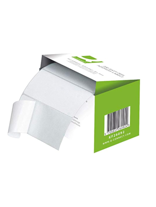 Q-Connect Easi Peel White Address Label Rolls - 89 x 36mm (Pack of 2x200)