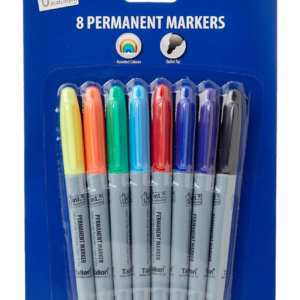 Just Stationery 8-Pack Assorted Colour Permanent Markers