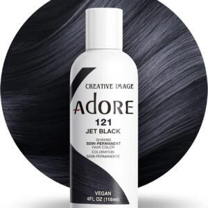 Adore Shining Semi Permanent Hair Colour - Jet Black 121 Liquid