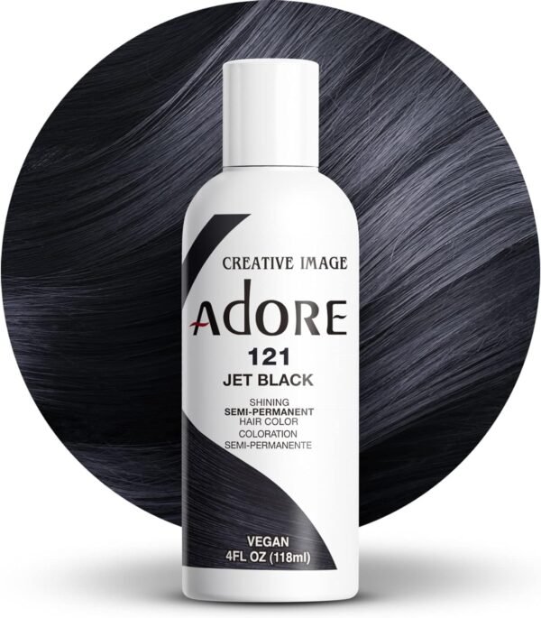 Adore Shining Semi Permanent Hair Colour - Jet Black 121 Liquid