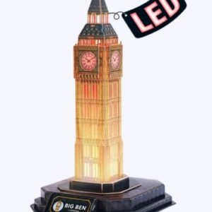 CubicFun 3D Puzzle LED Big Ben with Colorful Lights 3D Puzzles for Adults